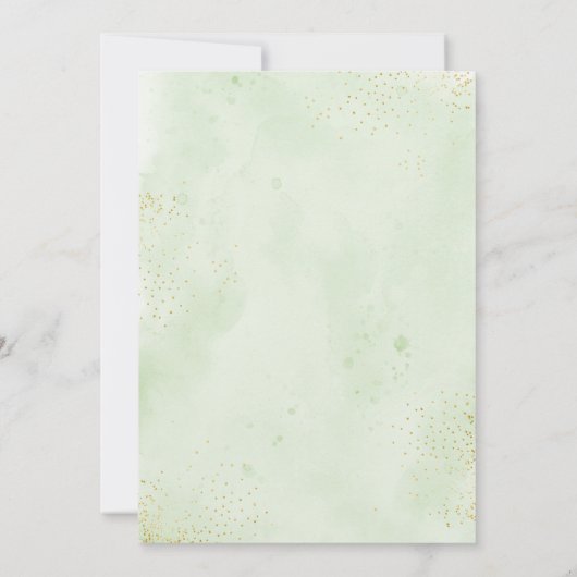 Een Baby brouwt groen goud Baby shower Kaart (Achterkant)