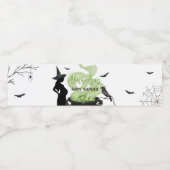 Een Baby brouwt groene Halloween Baby Sjower Waterfles Etiket (Enkel label)