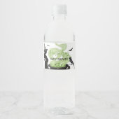 Een Baby brouwt groene Halloween Baby Sjower Waterfles Etiket (Voorkant)