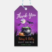 Een Baby Brouwt Halloween Baby Shower Cadeaulabel (Achterkant)
