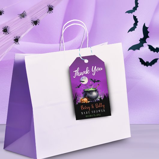 Een Baby Brouwt Halloween Baby Shower Cadeaulabel