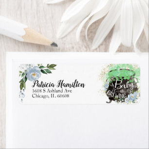 Een Baby Brouwt Halloween Baby Shower Etiket