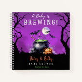 Een Baby brouwt Halloween Baby shower Guess Book Notitieboek (Voorkant)