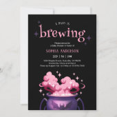 Een Baby brouwt Halloween Cauldron Baby shower Kaart (Voorkant)