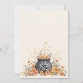 Een Baby brouwt Halloween Floral Baby shower Kaart (Achterkant)