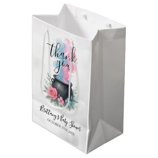 Een Baby brouwt Halloween hij of zij ketel Medium Cadeauzakje (Voorkant Gekanteld)