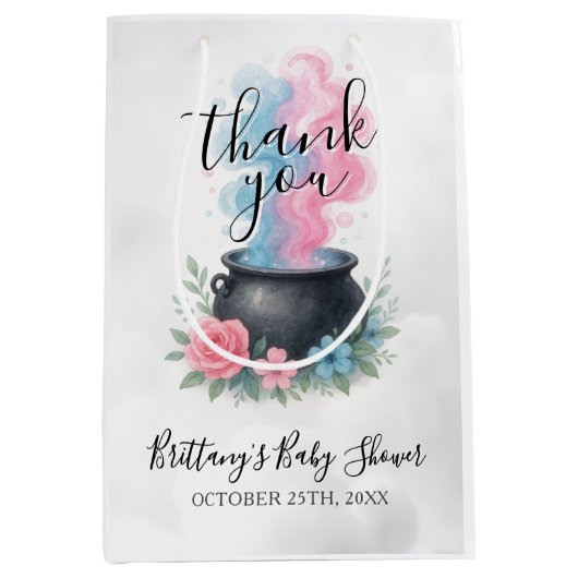 Een Baby brouwt Halloween hij of zij ketel Medium Cadeauzakje (Voorkant)