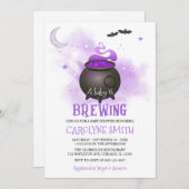 Een Baby brouwt Halloween Neutraal Baby shower Kaart (Voorkant / Achterkant)