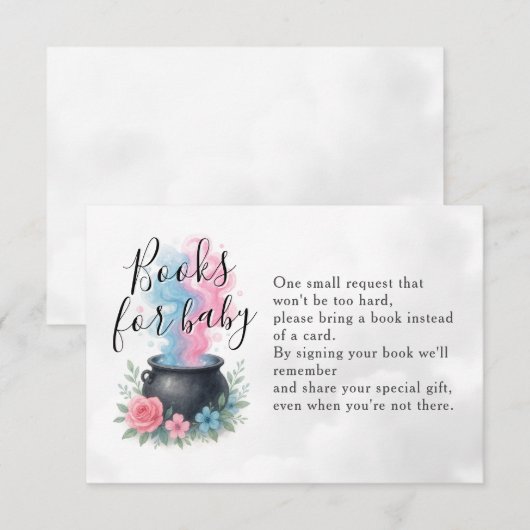 Een Baby brouwt Halloweenboeken voor Baby Informatiekaartje (Voorkant / Achterkant)