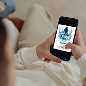 Een Baby brouwt heksenketel blauw Baby shower Kaart