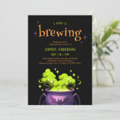 Een Baby brouwt heksenpot Baby shower Kaart (Staand voorkant)