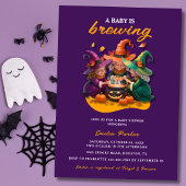 Een Baby brouwt het moderne Halloween Baby shower Kaart