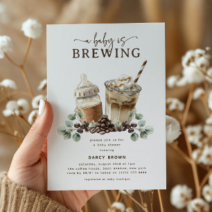 Een Baby Brouwt Koffie Baby Borrel Kaart