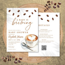 Een Baby Brouwt Koffie Baby Shower Alles In Eén