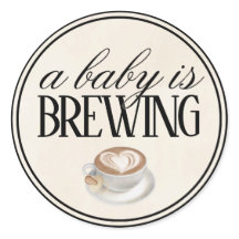 Een Baby brouwt koffie Baby shower decoratie