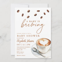 Een Baby brouwt koffie Baby shower in één