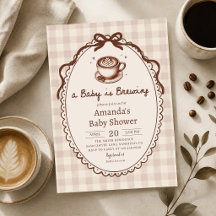 Een baby brouwt koffie baby shower