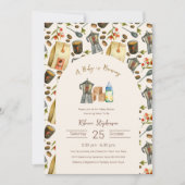 Een Baby Brouwt Koffie Baby Shower QR Code Kaart (Voorkant)