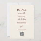 Een Baby Brouwt Koffie Baby Shower QR Code Kaart (Achterkant)