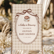 Een Baby Brouwt Koffie Baby Shower Uitnodiging