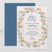 Een baby brouwt koffie en thee Baby shower Kaart (Voorkant / Achterkant)