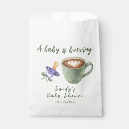 Een Baby Brouwt Koffie Fopspeen Boog Baby Shower Bedankzakje