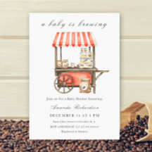 Een Baby Brouwt Koffie Kar Baby Shower