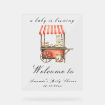 Een Baby Brouwt Koffie Karretje Baby Shower Welkom
