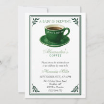 Een baby brouwt koffie mok baby shower