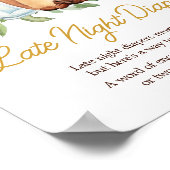 Een Baby brouwt koffie 's avonds laat luiers Poster (Hoek)