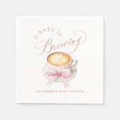 Een baby brouwt koffie servet (Voorkant)