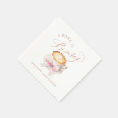 Een baby brouwt koffie servet (Hoek)