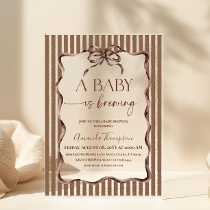 Een Baby Brouwt Koffie Shower Acryl Uitnodigingen
