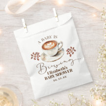 Een baby brouwt koffie thema baby shower