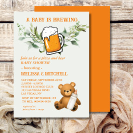 Een baby brouwt koppels gecodeerd baby shower kaart