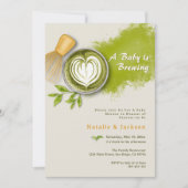 Een Baby brouwt Matcha Latte Baby shower Kaart (Voorkant)