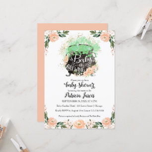 Een Baby Brouwt Meisje Baby Shower Uitnodigingen