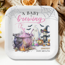 Een Baby brouwt meisje roze Halloween Baby shower