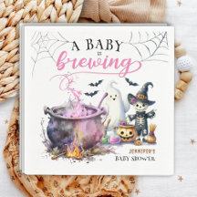 Een Baby brouwt meisje roze Halloween Baby shower