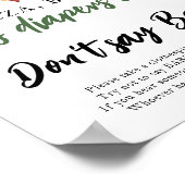 Een baby brouwt melk Zeg geen baby Poster (Hoek)