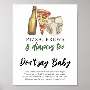 Een baby brouwt melk Zeg geen baby Poster