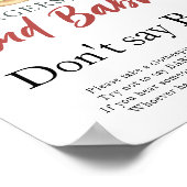 Een baby brouwt melk Zeg geen baby Poster (Hoek)