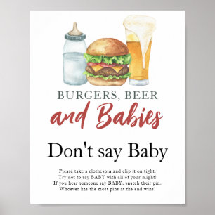 Een baby brouwt melk Zeg geen baby Poster