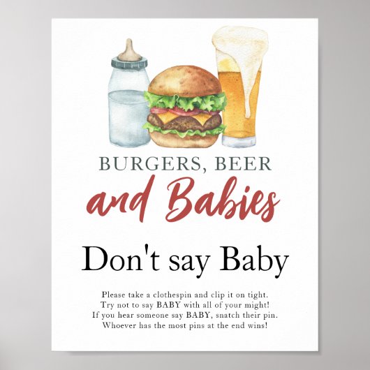 Een baby brouwt melk Zeg geen baby Poster (Voorkant)