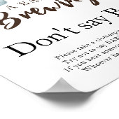 Een baby brouwt melk Zeg geen baby Poster (Hoek)