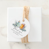 Een Baby brouwt minimalistisch Baby shower Bedankjes Labels (In situ)