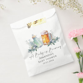 Een Baby brouwt minimalistisch Baby shower Bedankzakje