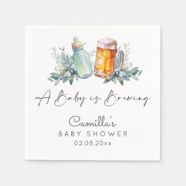 Een Baby brouwt minimalistisch Baby shower Servet