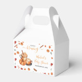 Een Baby brouwt Pumpkin Spice Coffee Baby shower Bedankdoosjes (Achterkant)