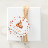 Een Baby brouwt Pumpkin Spice Coffee Baby shower Bedankjes Labels (In situ)